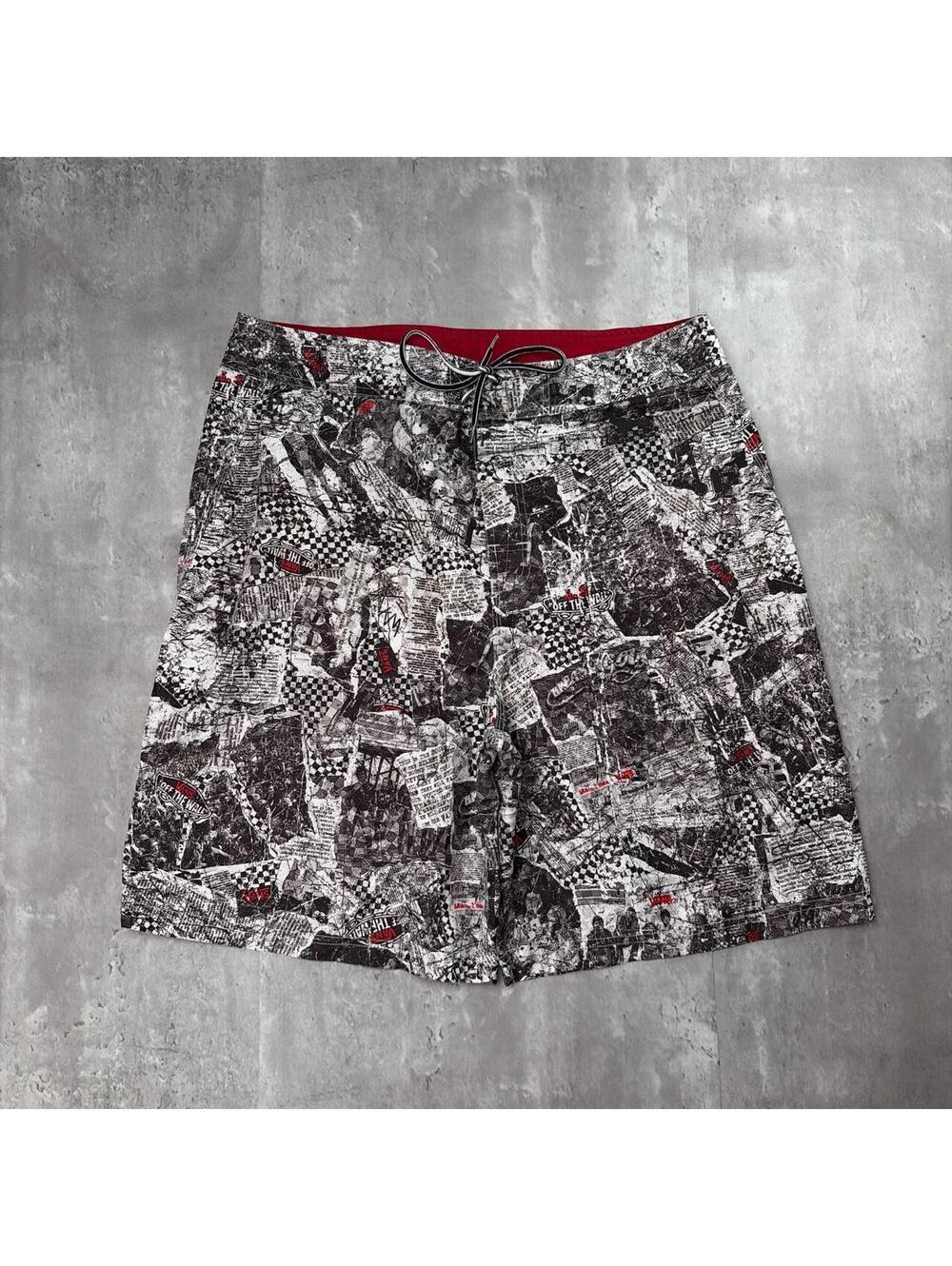 Y2K Vans Surf Grunge Graphic Skater Baggy Board Shorts